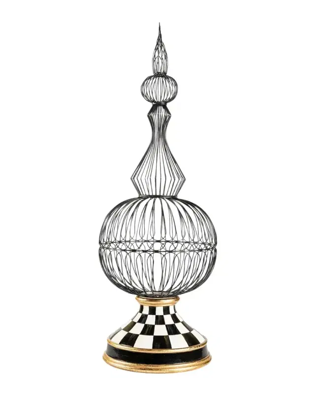 Small Courtly Check Wire Topiary
