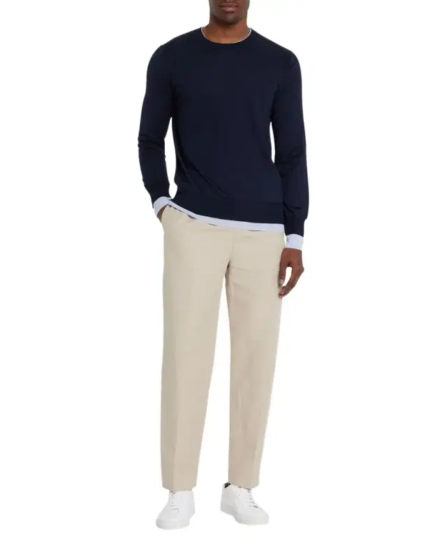 Gabriela Hearst Men's Wells Cashmere-Silk Reversible Pullover Sweater