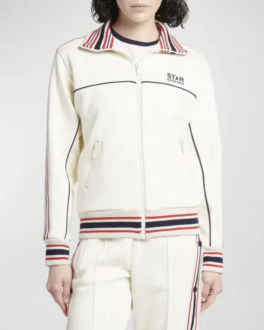 Golden Goose Star Zip-Front Logo Track Jacket | Thumbnail 4