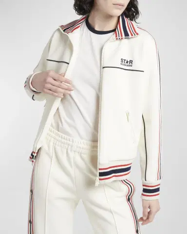 Golden Goose Star Zip-Front Logo Track Jacket | Thumbnail 7
