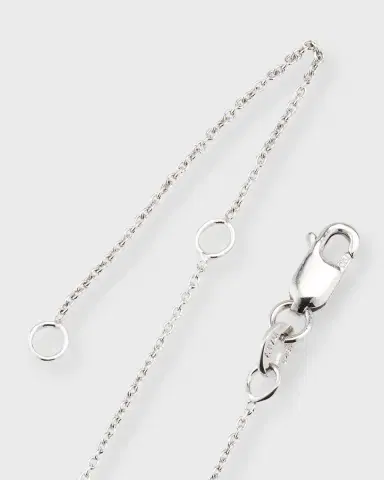 Roberto Coin 18K White Gold Cosmo Glass Pendant Necklace | Thumbnail 4 Roberto Coin 18K White Gold Cosmo Glass Pendant Necklace | Thumbnail 4