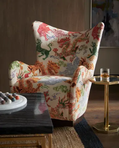 Massoud Hassanne Swivel Wing Chair | Thumbnail 4 Massoud Hassanne Swivel Wing Chair | Thumbnail 4