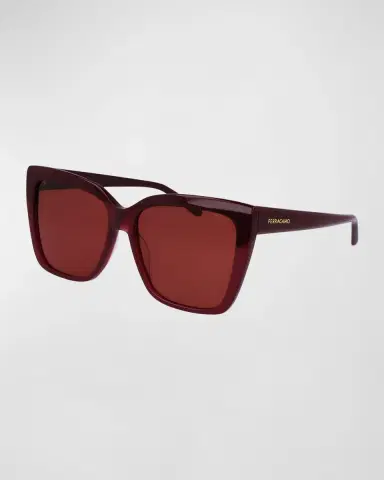 Ferragamo Sleek Logo Acetate Square Sunglasses | Thumbnail 2 Ferragamo Sleek Logo Acetate Square Sunglasses | Thumbnail 2