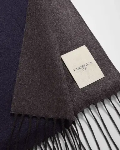PIACENZA 1733 Men 's Two-Tone Cashmere-Silk Scarf | Thumbnail 3