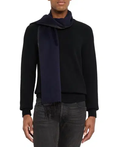 PIACENZA 1733 Men 's Two-Tone Cashmere-Silk Scarf | Thumbnail 1
