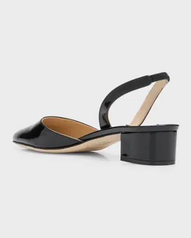 Manolo Blahnik Aspro Leather Slingback Ballerina Pumps | Thumbnail 3