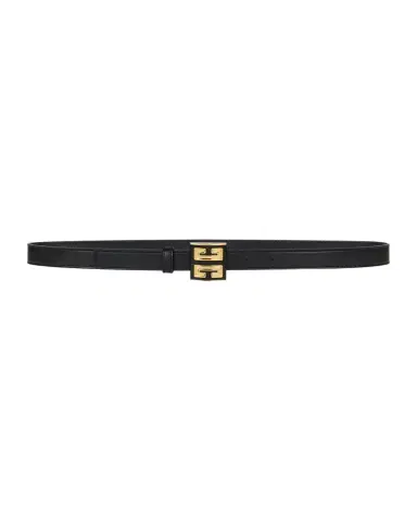 Givenchy 4G Leather & Brass Skinny Belt | Thumbnail 1