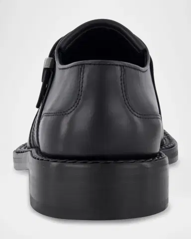 Karl Lagerfeld Paris Men's Leather Fringe Single Monk Strap Loafers | Thumbnail 2 Karl Lagerfeld Paris Men's Leather Fringe Single Monk Strap Loafers | Thumbnail 2