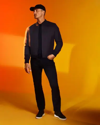 Zegna Men's Oasi Cashmere-Wool Blouson | Thumbnail 4