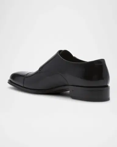 Tom Ford Men's Claydon Leather Double-Monk Strap Loafers | Thumbnail 4 Tom Ford Men's Claydon Leather Double-Monk Strap Loafers | Thumbnail 4