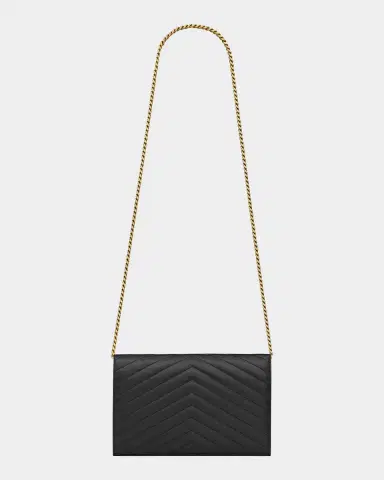 Saint Laurent Cassandre YSL Monogram Large Wallet on Chain in Smooth Leather | Thumbnail 12 Saint Laurent Cassandre YSL Monogram Large Wallet on Chain in Smooth Leather | Thumbnail 12