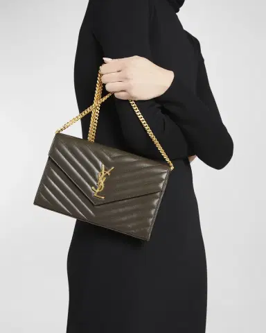 Saint Laurent Cassandre YSL Monogram Large Wallet on Chain in Smooth Leather | Thumbnail 3 Saint Laurent Cassandre YSL Monogram Large Wallet on Chain in Smooth Leather | Thumbnail 3