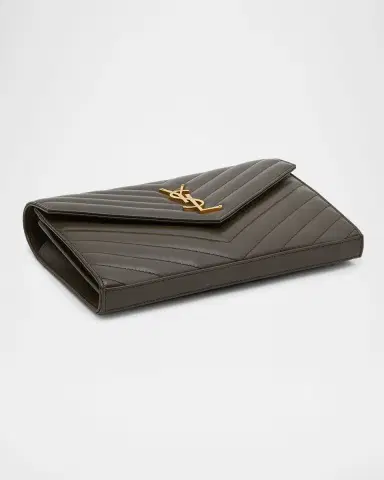 Saint Laurent Cassandre YSL Monogram Large Wallet on Chain in Smooth Leather | Thumbnail 6 Saint Laurent Cassandre YSL Monogram Large Wallet on Chain in Smooth Leather | Thumbnail 6