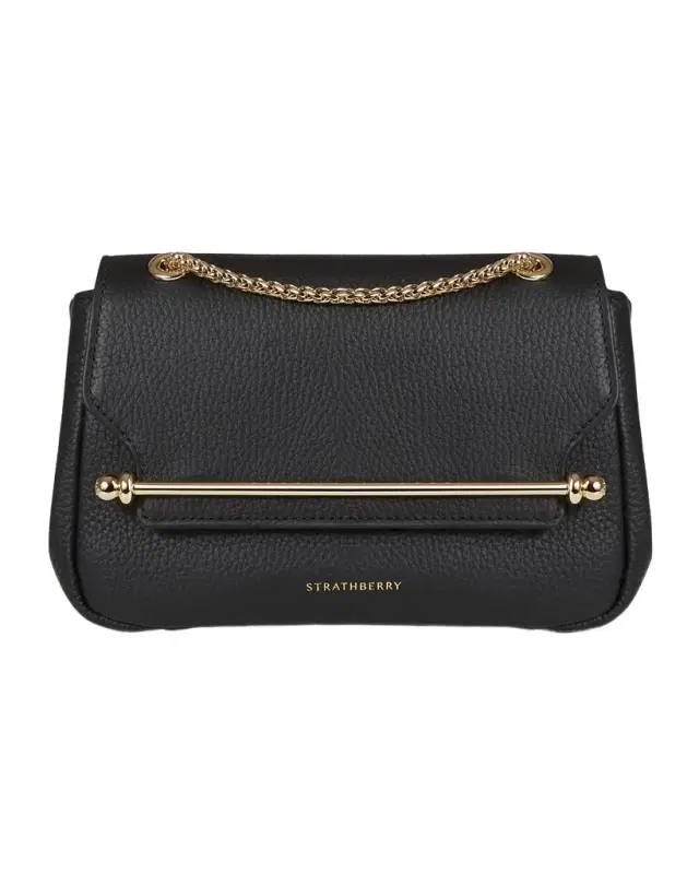 STRATHBERRY East-West Flap Leather Chain Shoulder Bag
