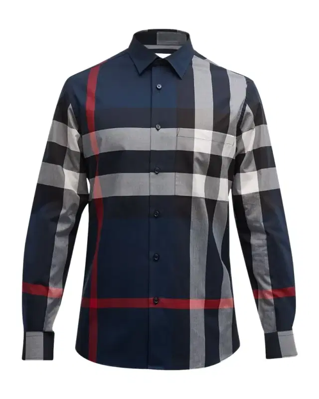 Burberry Men 's Summerton Check Button-Down Shirt