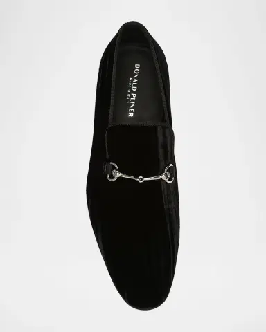 Donald Pliner Men's Shawn Velvet Skull-Bit Loafers | Thumbnail 5 Donald Pliner Men's Shawn Velvet Skull-Bit Loafers | Thumbnail 5