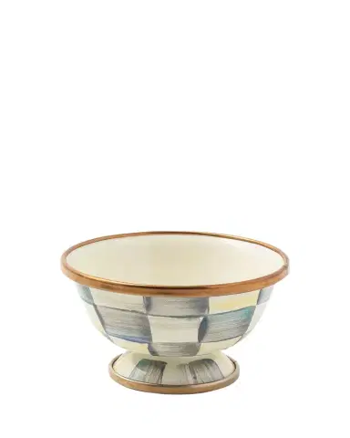 MacKenzie-Childs Sterling Check Enamel Little Sugar Bowl | Thumbnail 1 MacKenzie-Childs Sterling Check Enamel Little Sugar Bowl | Thumbnail 1