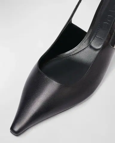 aeyde Catrina Leather Kitten-Heel Slingback Pumps | Thumbnail 4