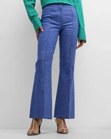 CALLAS MILANO Lola Mid-Rise Pintuck Flare Denim Pants | Thumbnail 7 CALLAS MILANO Lola Mid-Rise Pintuck Flare Denim Pants | Thumbnail 7