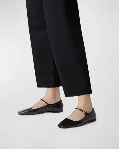 aeyde Uma Leather Mary Jane Ballerina Flats | Thumbnail 2 aeyde Uma Leather Mary Jane Ballerina Flats | Thumbnail 2