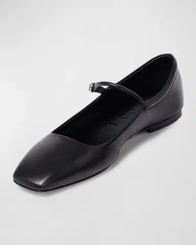 aeyde Uma Leather Mary Jane Ballerina Flats | Thumbnail 3 aeyde Uma Leather Mary Jane Ballerina Flats | Thumbnail 3
