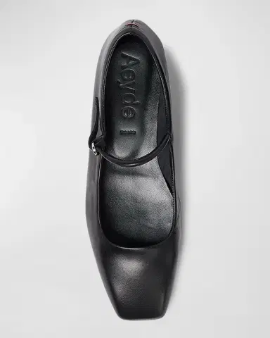 aeyde Uma Leather Mary Jane Ballerina Flats | Thumbnail 5 aeyde Uma Leather Mary Jane Ballerina Flats | Thumbnail 5