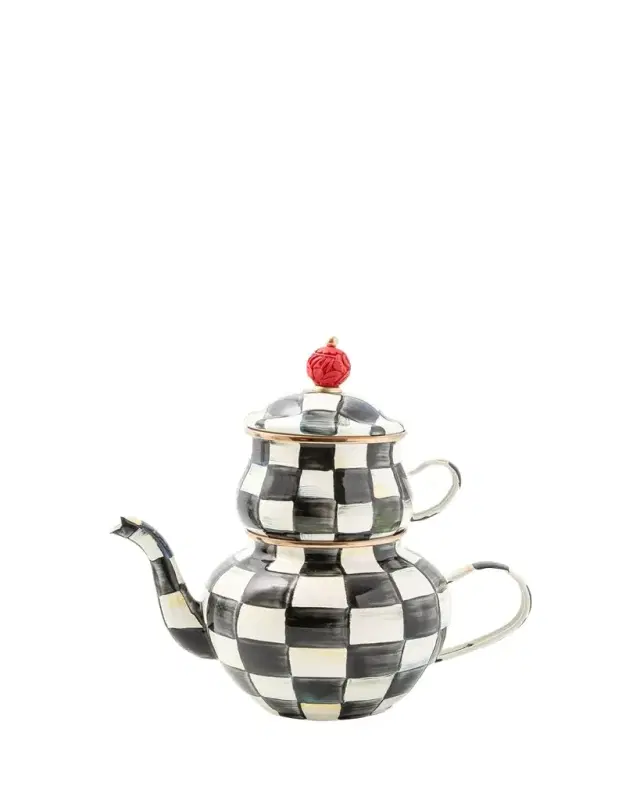 MacKenzie-Childs Courtly Check Enamel High Tea