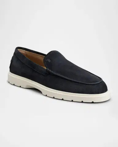 Tod's Men's Suede Penny Loafers | Thumbnail 2 Tod's Men's Suede Penny Loafers | Thumbnail 2