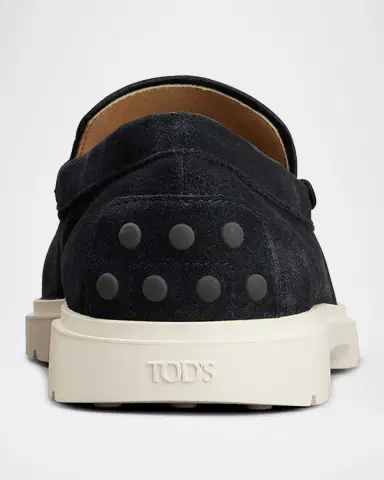 Tod's Men's Suede Penny Loafers | Thumbnail 3 Tod's Men's Suede Penny Loafers | Thumbnail 3