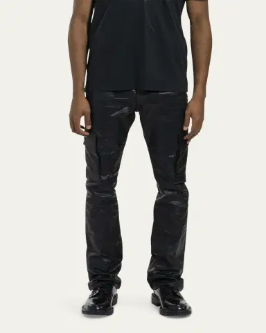 PURPLE Men's Patent Film Cargo Pants | Thumbnail 2