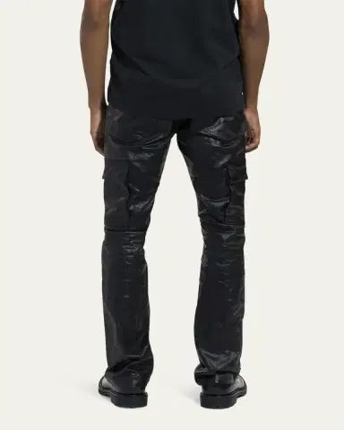 PURPLE Men's Patent Film Cargo Pants | Thumbnail 3