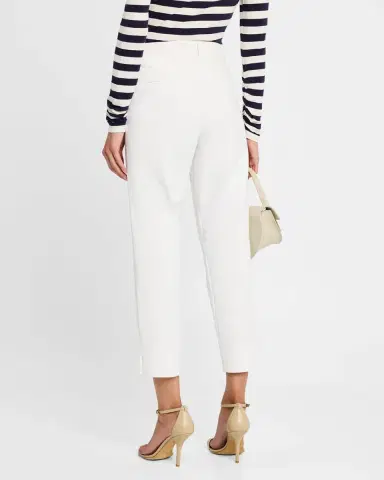 MAISON COMMON Mid-Rise Slim-Leg Ankle Cotton-Blend Pants | Thumbnail 3 MAISON COMMON Mid-Rise Slim-Leg Ankle Cotton-Blend Pants | Thumbnail 3