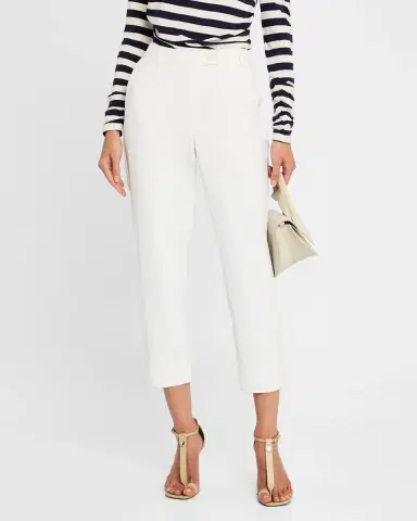 MAISON COMMON Mid-Rise Slim-Leg Ankle Cotton-Blend Pants | Thumbnail 4 MAISON COMMON Mid-Rise Slim-Leg Ankle Cotton-Blend Pants | Thumbnail 4