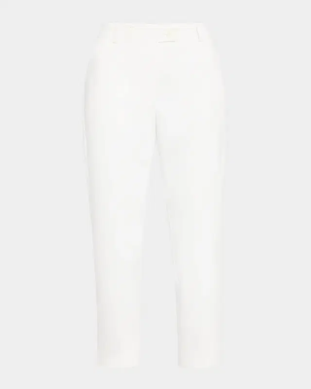 Maison Common Mid-Rise Slim-Leg Ankle Cotton-Blend Pants