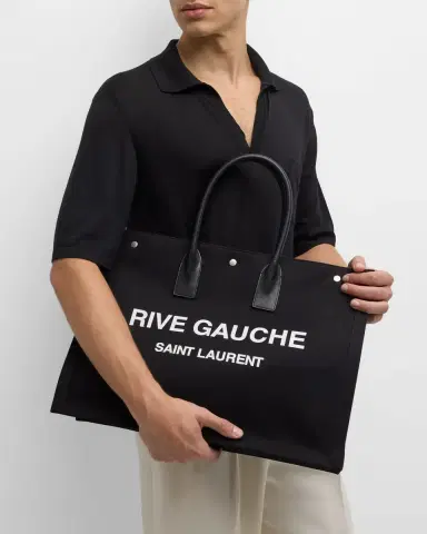 Saint Laurent Men's Rive Gauche Tote Bag | Thumbnail 2 Saint Laurent Men's Rive Gauche Tote Bag | Thumbnail 2