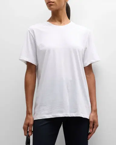 Joseph Short-Sleeve Crewneck Cotton Tee | Thumbnail 4 Joseph Short-Sleeve Crewneck Cotton Tee | Thumbnail 4