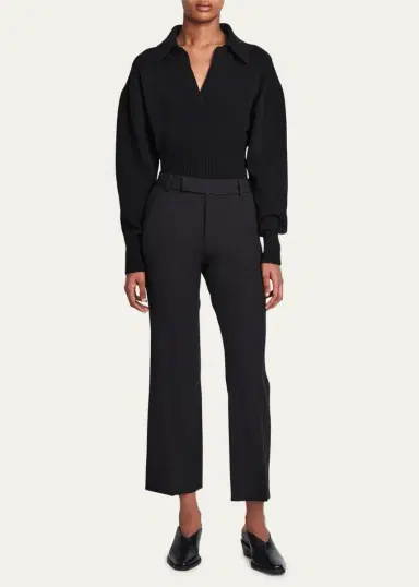Proenza Schouler Marlene Tropical Wool Kick-Flare Pants | Thumbnail 2 Proenza Schouler Marlene Tropical Wool Kick-Flare Pants | Thumbnail 2