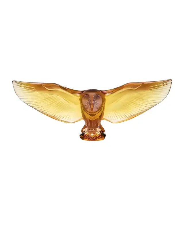 Barn Owl Sculpture, Amber