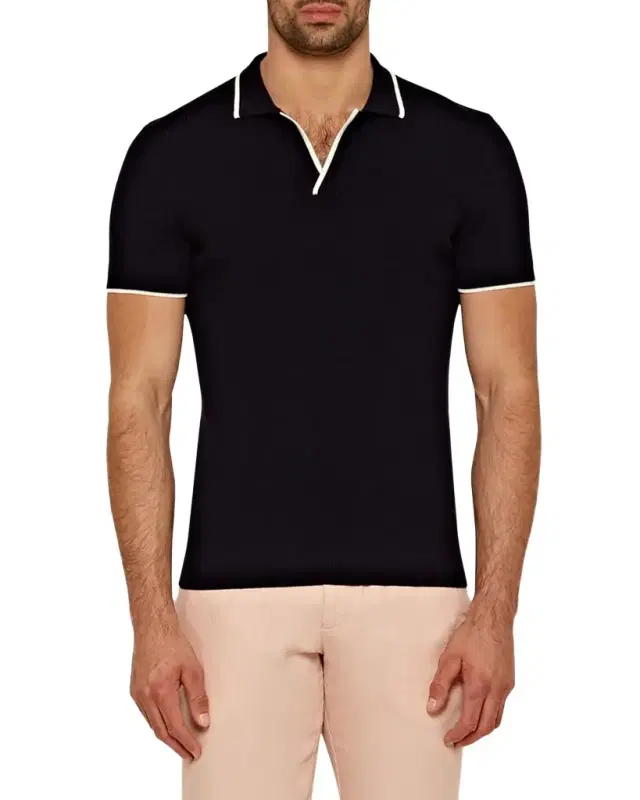 Men 's Horton Tipped Wool Polo Shirt