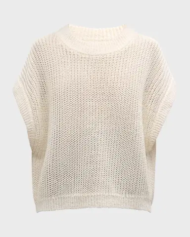 Apiece Apart Oliva Dolman-Sleeve Knit Linen Vest | Thumbnail 2