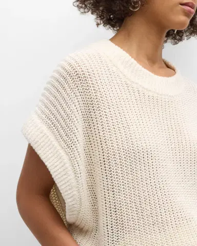 Apiece Apart Oliva Dolman-Sleeve Knit Linen Vest | Thumbnail 5