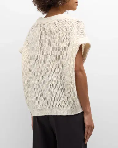 Apiece Apart Oliva Dolman-Sleeve Knit Linen Vest | Thumbnail 6