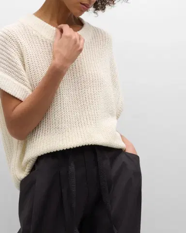 Apiece Apart Oliva Dolman-Sleeve Knit Linen Vest | Thumbnail 7
