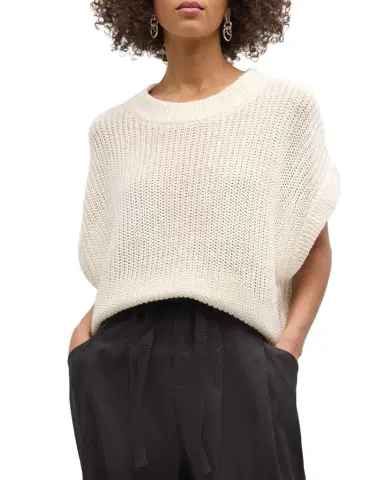 Apiece Apart Oliva Dolman-Sleeve Knit Linen Vest | Thumbnail 1