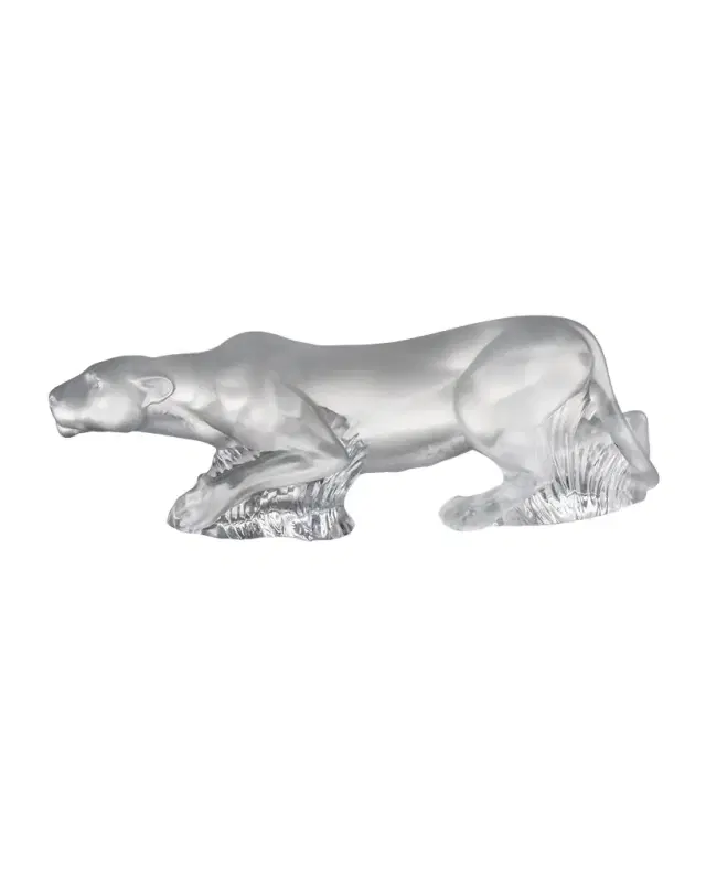 Lalique Timbavati Lion Sculpture, Clear