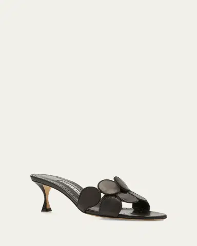 Manolo Blahnik Haribalmu Leather Slide Sandals | Thumbnail 3
