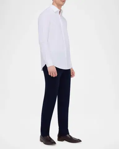 Bugatchi Men's James Solid OoohCotton Sport Shirt | Thumbnail 2 Bugatchi Men's James Solid OoohCotton Sport Shirt | Thumbnail 2