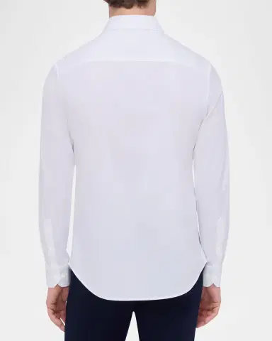 Bugatchi Men's James Solid OoohCotton Sport Shirt | Thumbnail 3 Bugatchi Men's James Solid OoohCotton Sport Shirt | Thumbnail 3