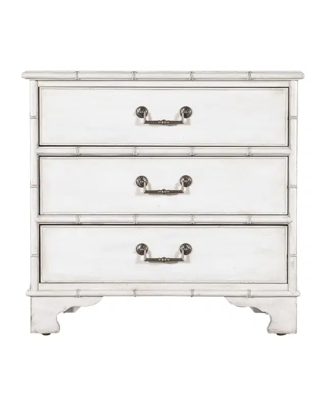 Hooker Furniture Charleston White 3-Drawer Nightstand
