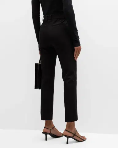 Joseph Coleman Cropped High-Rise Gabardine Pants | Thumbnail 2 Joseph Coleman Cropped High-Rise Gabardine Pants | Thumbnail 2